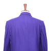 Mens Blazer Purple Black Wool Velvet 2 Button Dress Formal Tuxedo Suit Jacket Wedding Sport Coat 44R