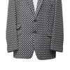 Mens Blazer Blue Gray Plaid Check Wool 2 Button Dress Formal Suit Jacket Wedding Sport Coat 48R
