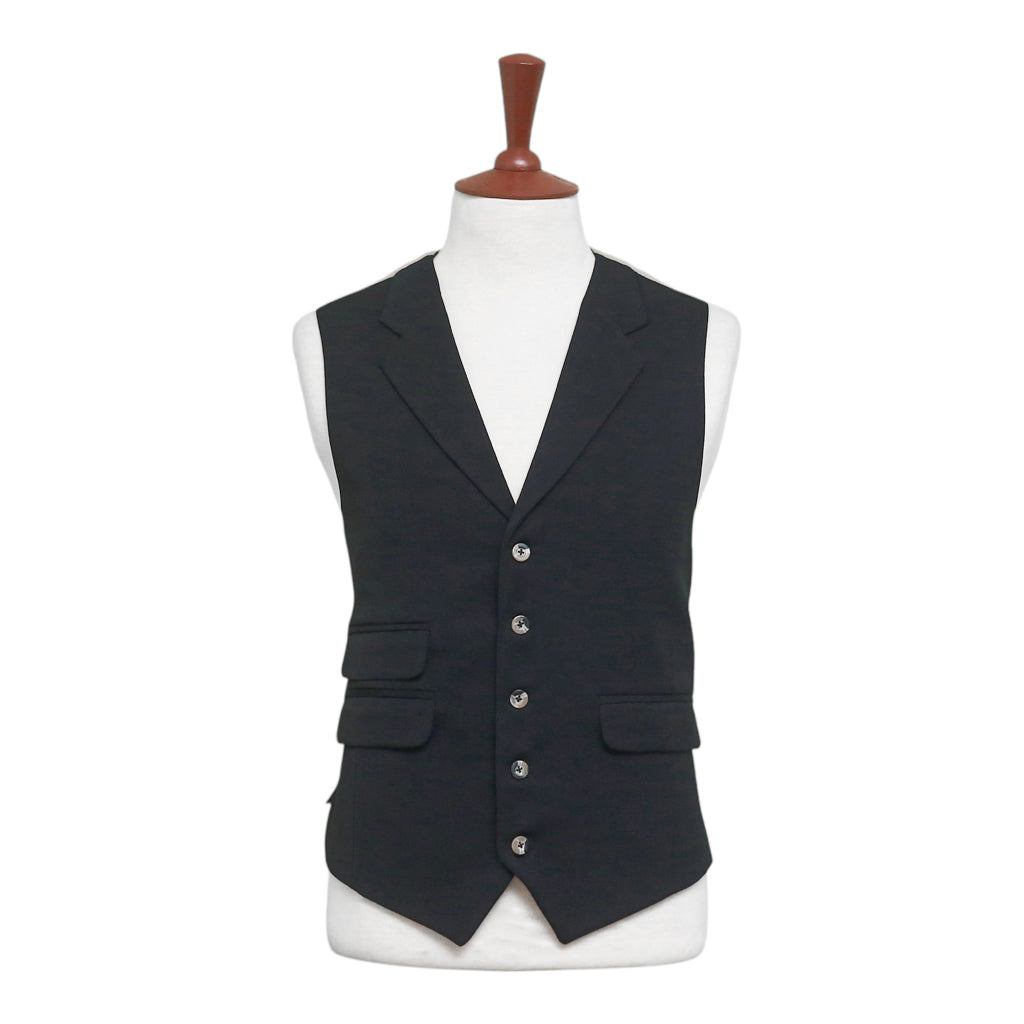 Mens Black Wool Vest 44r Waistcoat XL Western Casual Formal Wedding Victorian