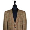 Men's Blazer Beige Plaid Check Wool Jacket Sport Coat (42R)