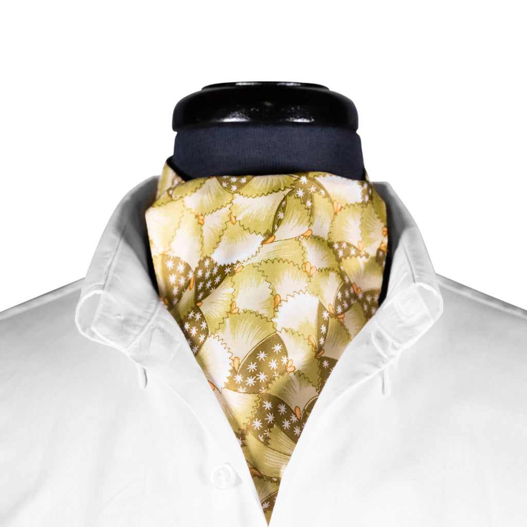 Ascot Cravat Tie Silk Green Floral Theater Costume Dress Formal Weddin –  CHIRAGH