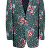 Mens Blazer Green Pink Floral Cotton Summer Dress Formal Jacket Wedding Sport Coat 42R