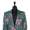 Mens Blazer Green Pink Floral Cotton Summer Dress Formal Jacket Wedding Sport Coat 42R