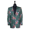 Mens Blazer Green Pink Floral Cotton Summer Dress Formal Jacket Wedding Sport Coat 42R