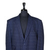 Mens Blazer Blue White Dots Wool Dress Formal Suit Jacket Wedding Sport Coat 48R
