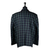 Mens Blazer Green Black Plaid Check Wool Dress Formal Suit Jacket Wedding Sport Coat