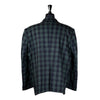 Mens Blazer Green Black Plaid Check Wool Dress Formal Suit Jacket Wedding Sport Coat