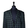 Mens Blazer Green Black Plaid Check Wool Dress Formal Suit Jacket Wedding Sport Coat