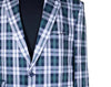 Mens Blazer Green Blue White Plaid Check Wool Dress Formal Suit Jacket Wedding Sport Coat