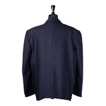 Mens Blazer Navy Blue Wool Gold 2 Button Dress Formal Suit Jacket Wedding Sport Coat 48R