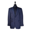 Mens Blazer Blue White Striped Wool Handmade Dress Formal Suit Jacket Wedding Sport Coat 42R