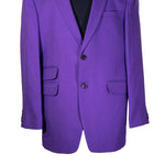 Mens Blazer Purple Wool Handmade Dress Formal Designer Suit Jacket Wedding Sport Coat 42R