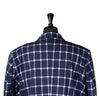 Mens Blazer Blue White Check Plaid Wool Handmade Dress Formal Suit Jacket Wedding Sport Coat 48R