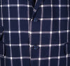 Mens Blazer Blue White Check Plaid Wool Handmade Dress Formal Suit Jacket Wedding Sport Coat 48R