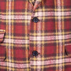 Mens Blazer Red Yellow Beige Plaid Check Wool Dress Formal Suit Jacket Wedding Sport Coat 48R