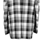 Mens Blazer Black White Plaid Check Wool Velvet Dress Formal Tuxedo Suit Jacket Wedding Sport Coat 46R
