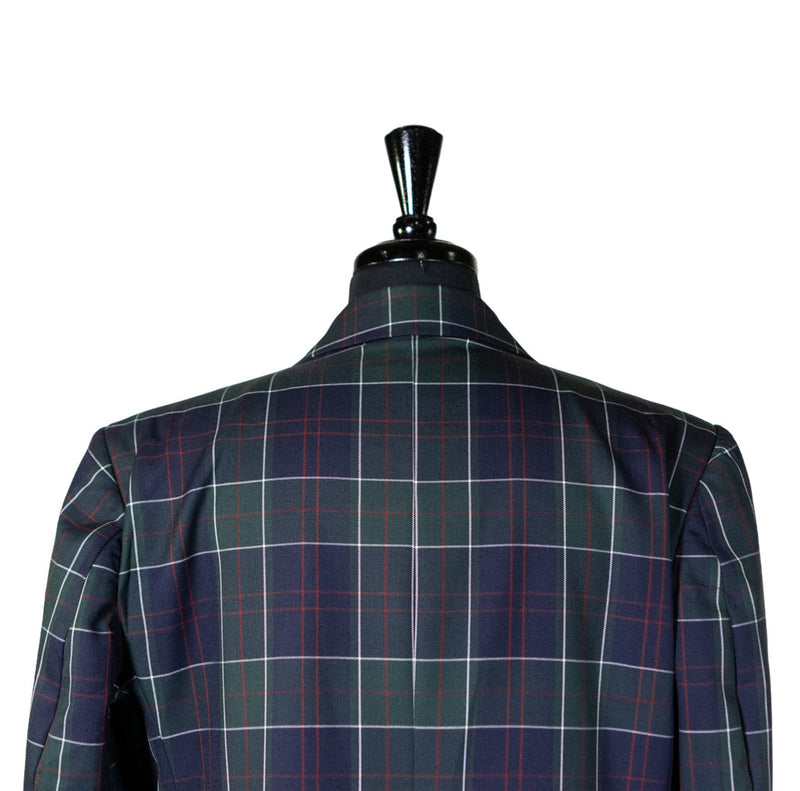 Mens Blazer Green Blue Red Tartan Plaid Wool Dress Formal Suit Jacket Wedding Sport Coat 44R