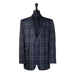 Mens Blazer Green Blue Red Tartan Plaid Wool Dress Formal Suit Jacket Wedding Sport Coat 44R