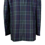 Mens Blazer Green Blue Red Tartan Plaid Wool Dress Formal Suit Jacket Wedding Sport Coat 44R