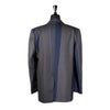 Mens Blazer Blue Gray Color Block Wool 2 Button Dress Formal Suit Jacket Wedding Sport Coat 44R