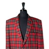 Mens Blazer Red Black Beige Plaid Check Wool Dress Formal Suit Jacket Wedding Sport Coat 46R