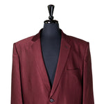 Mens Blazer Red Black Striped 2 Button Dress Formal Tuxedo Suit Jacket Wedding Sport Coat 46R