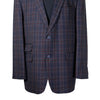 Mens Blazer Blue Green Red Tartan Plaid Wool 2 Button Dress Formal Suit Jacket Wedding Sport Coat 44R