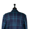 Mens Blazer Blue Green Plaid Wool Handmade Formal Suit Jacket Wedding Sport Coat 44R