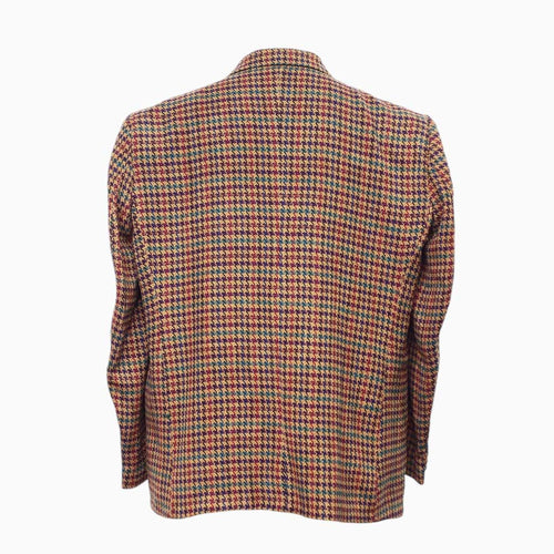 Mens Blazer Multicolor Check Wool Formal Party Jacket Wedding Sport Coat 48R