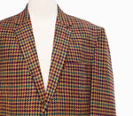 Mens Blazer Multicolor Check Wool Formal Party Jacket Wedding Sport Coat 48R