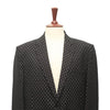 Mens Blazer Black Gray Geometric Wool Dress Formal Tuxedo Suit Jacket Wedding Sport Coat 46R