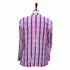 Mens Blazer Pink Purple White Plaid Cotton Formal Party Jacket Wedding Sport Coat 42R