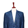 Mens Jacquard Blazer Blue Purple Green Floral Abstract Formal Party Jacket Sport Coat 42R