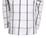 Mens Blazer White Blue Plaid Cotton Formal Party Jacket Wedding Sport Coat 42R