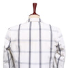 Mens Blazer White Blue Plaid Cotton Formal Party Jacket Wedding Sport Coat 42R
