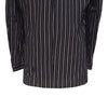 Mens Blazer Black Ivory Striped Cotton Formal Party Jacket Wedding Sport Coat 42R
