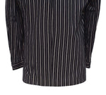 Mens Blazer Black Ivory Striped Cotton Formal Party Jacket Wedding Sport Coat 42R