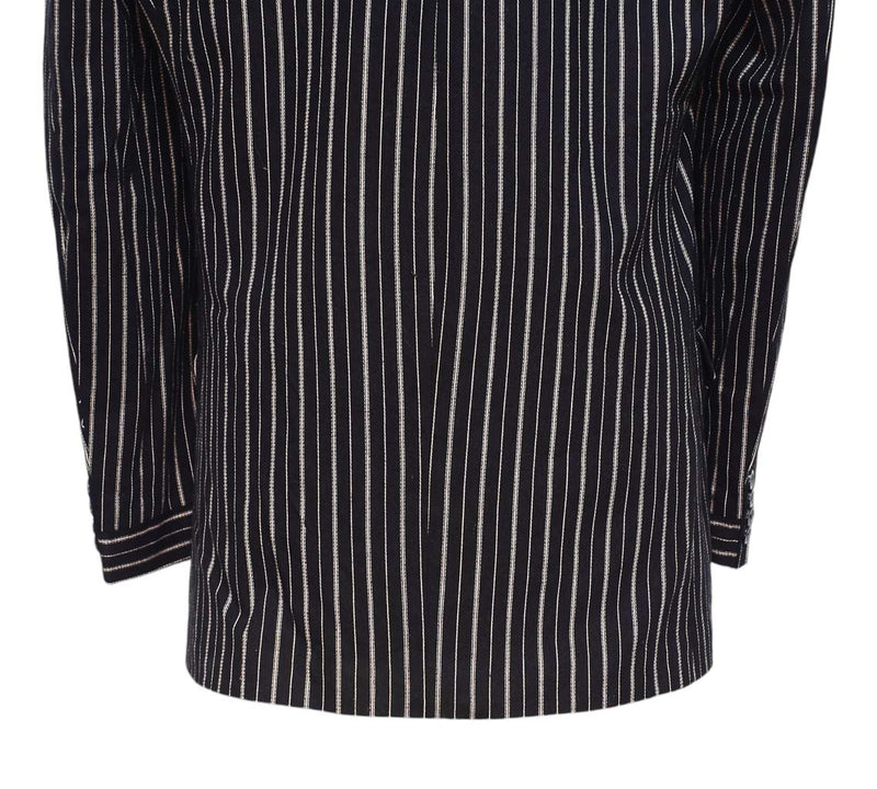 Mens Blazer Black Ivory Striped Cotton Formal Party Jacket Wedding Sport Coat 42R