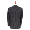 Mens Blazer Black Ivory Striped Cotton Formal Party Jacket Wedding Sport Coat 42R