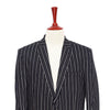 Mens Blazer Black Ivory Striped Cotton Formal Party Jacket Wedding Sport Coat 42R