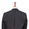 Mens Blazer Black Ivory Striped Cotton Formal Party Jacket Wedding Sport Coat 42R
