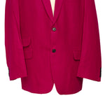 Mens Blazer Burgundy 100% Wool Lined Formal Party Jacket Wedding Sport Coat 42R