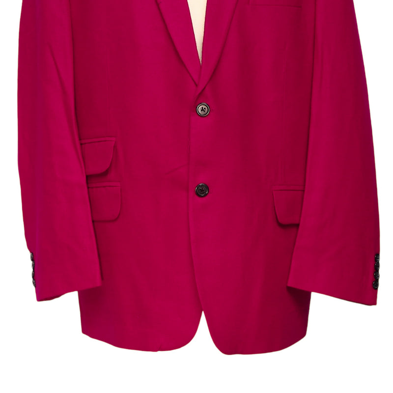 Mens Blazer Burgundy 100% Wool Lined Formal Party Jacket Wedding Sport Coat 42R