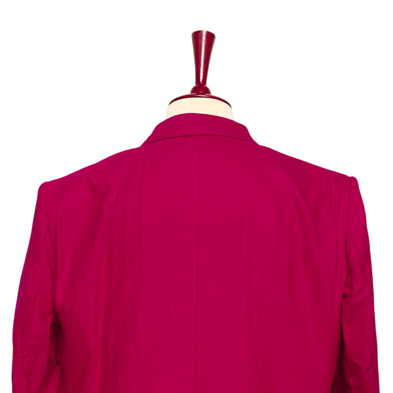 Mens Blazer Burgundy 100% Wool Lined Formal Party Jacket Wedding Sport Coat 42R