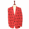 Mens Blazer Red Green Floral Abstract Formal Party Jacket Wedding Sport Coat 42R