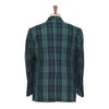 Mens Blazer Blue Green Plaid Check Wool Handmade Dress Formal Suit Jacket Sport Coat 46R