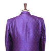 Mens Blazer Purple Geometric Silk Handmade Dress Formal Tuxedo Suit Jacket Sport Coat 44R