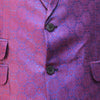 Mens Blazer Purple Geometric Silk Handmade Dress Formal Tuxedo Suit Jacket Sport Coat 44R