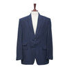 Mens Blazer Blue Beige Striped Geometric Wool Dress Formal Suit Jacket Wedding Sport Coat 48R