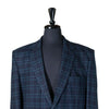 Mens Blazer Navy Blue Green Plaid Check 100% Wool Handmade Dress Formal Suit Jacket Sport Coat 44R